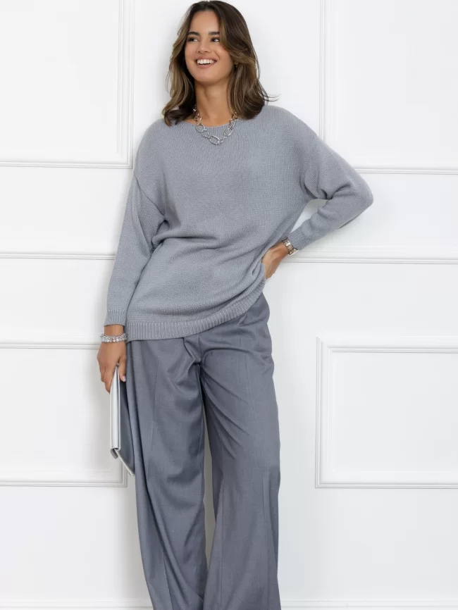 Джемпер женский (цвет: жемчужный серый) фото 2