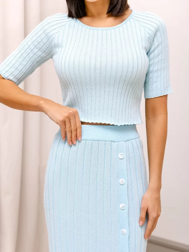Юбка женская (цвет: бледно-голубой) фото 3