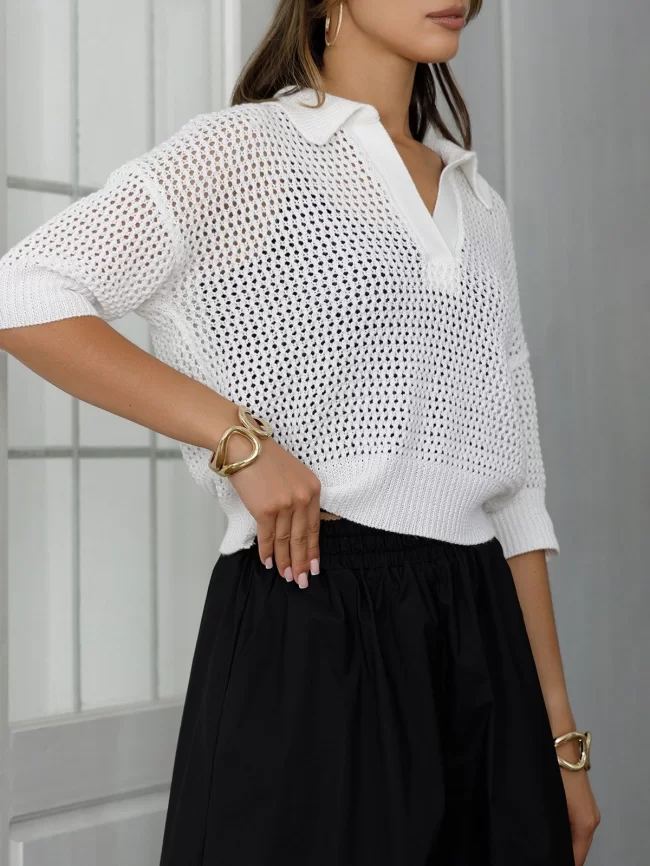 Джемпер женский (цвет: белый) фото 2