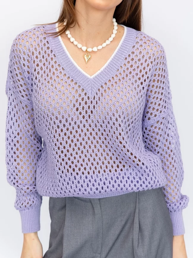 Джемпер женский (цвет: сирень турецкая) фото 4