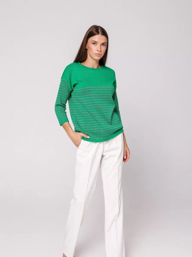 Джемпер женский (цвет: зеленый, малиновый) фото 3