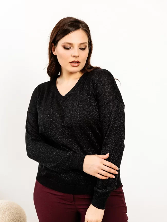 Джемпер женский (цвет: черный) фото 1