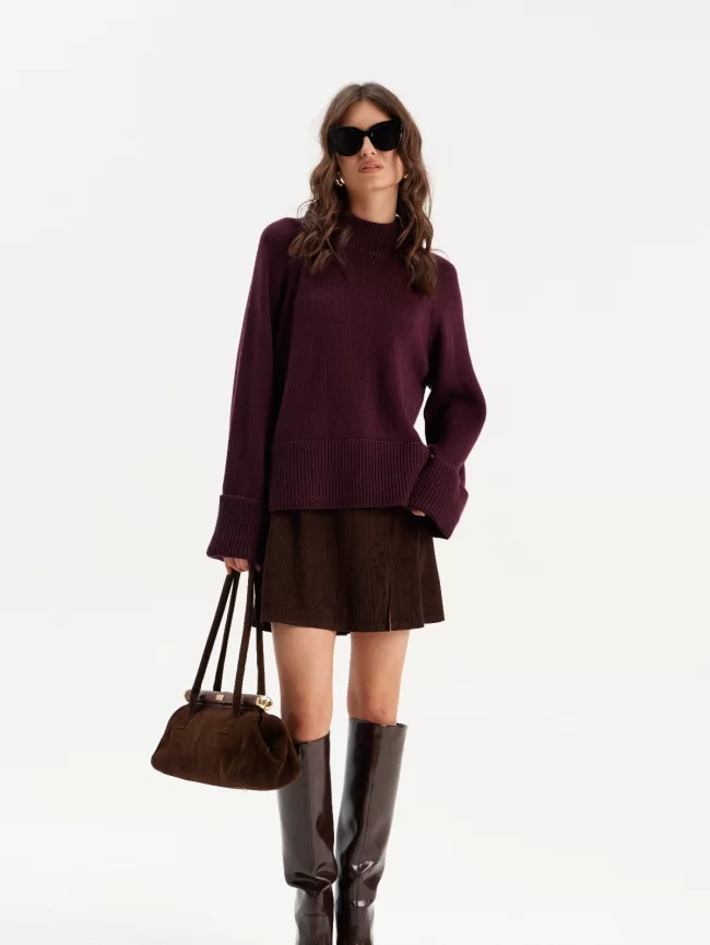 Джемпер женский (цвет: ежевичный) фото 6