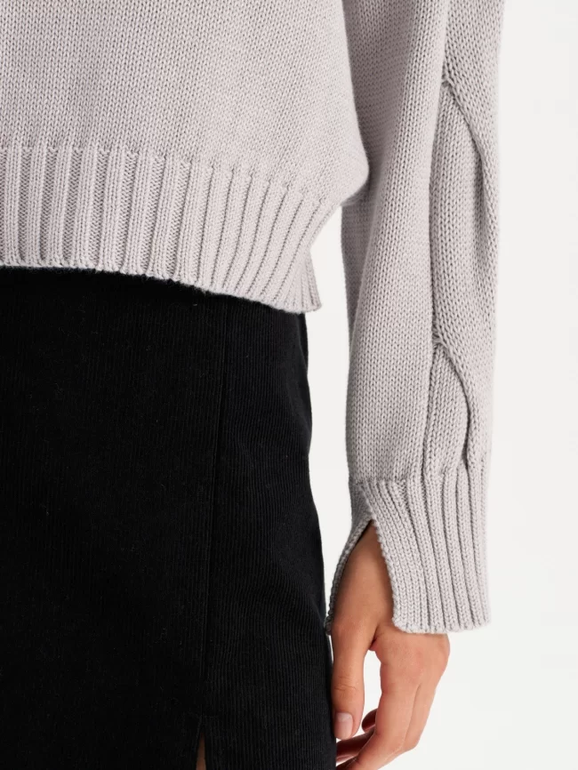 Джемпер женский (цвет: светло-серый) фото 3