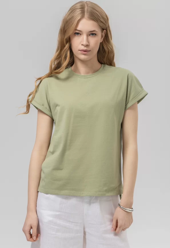 Джемпер женский (цвет: светло-оливковый) фото 1