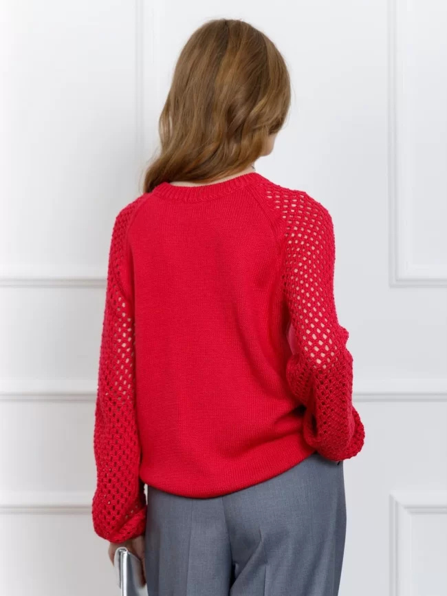 Джемпер женский (цвет: малиновый) фото 5