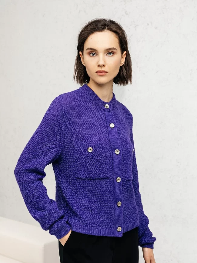 Жакет женский (цвет: глубокий фиолетовый) фото 1
