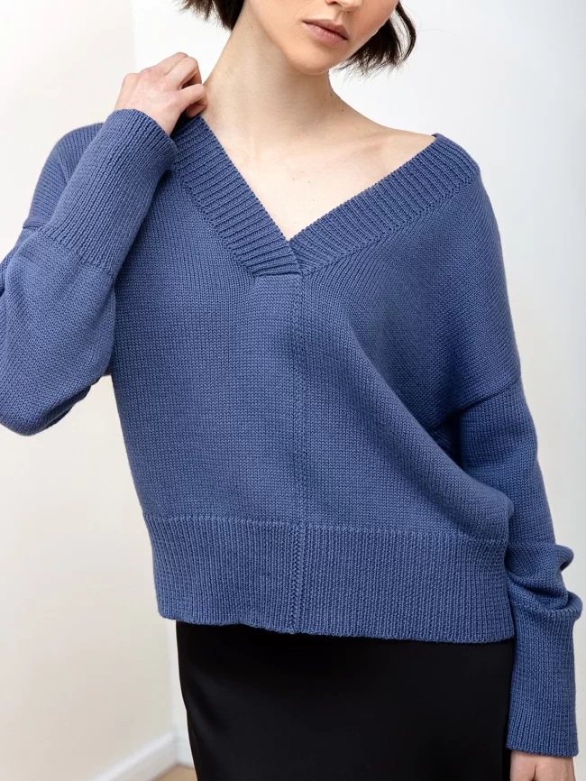 Джемпер женский (цвет: индиго) фото 3