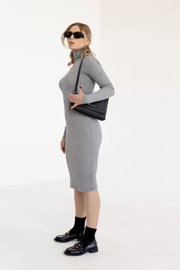 Платье женское (цвет: серый меланж) фото 9