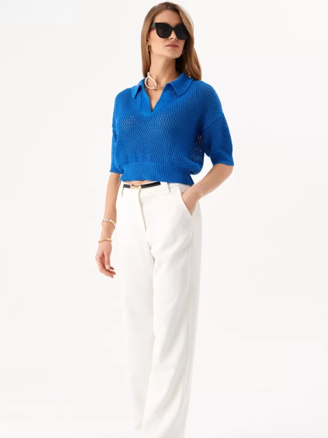 Джемпер женский (цвет: ярко-синий) фото 8