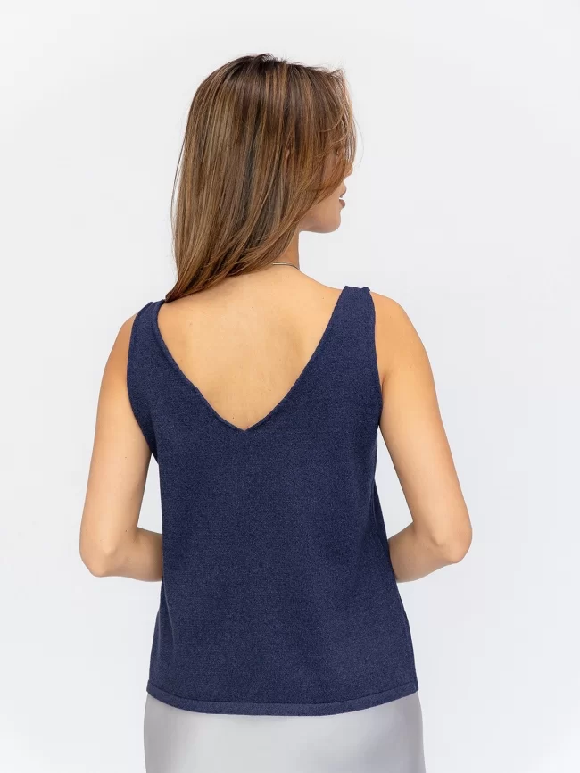 Жилет женский (цвет: индиго, черный) фото 2