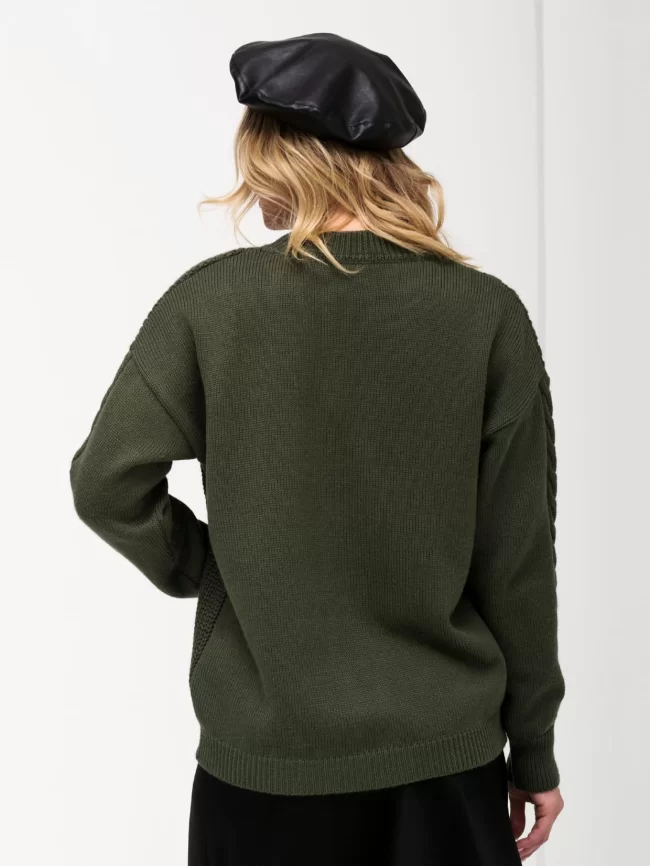 Джемпер женский (цвет: оливковый) фото 6