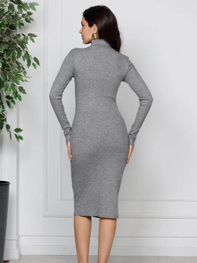 Платье женское (цвет: серый меланж) фото 2