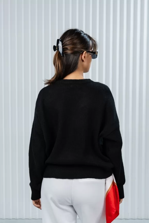 Джемпер женский (цвет: черный) фото 2