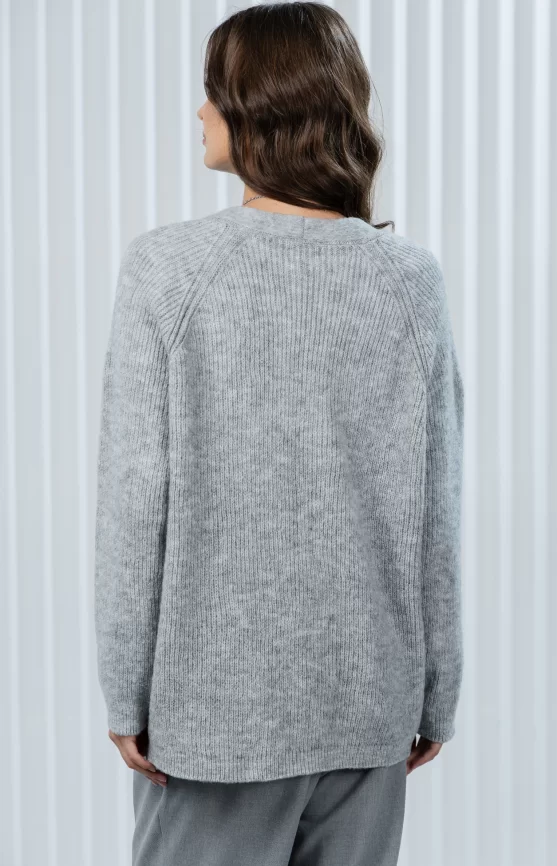 Кардиган женский (цвет: светло-серый) фото 3