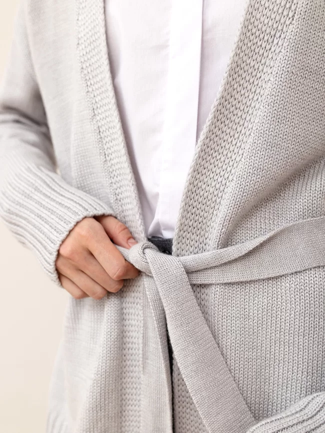 Кардиган женский (цвет: светло-серый) фото 3