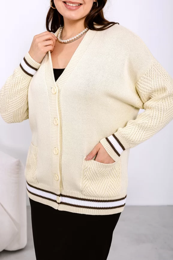 Жакет женский (цвет: молочный) фото 8