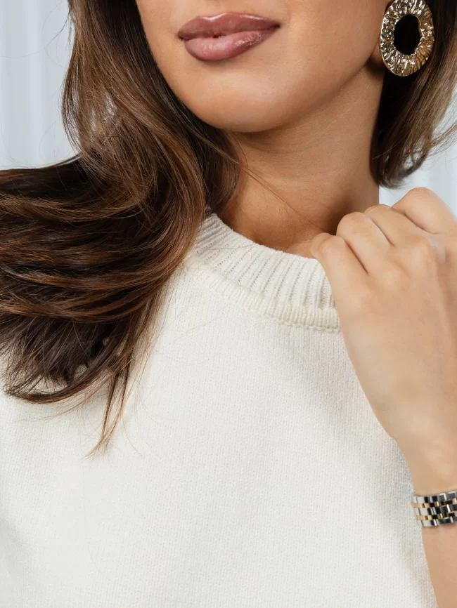 Джемпер женский (цвет: молочный) фото 4