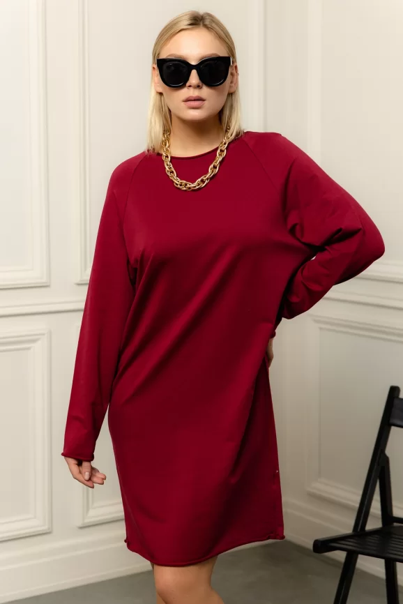 Платье женское (цвет: вишневый) фото 4