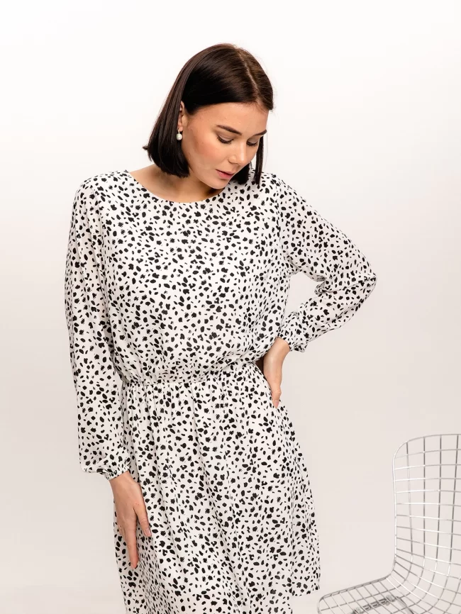 Платье женское (цвет: молочный, черный) фото 7