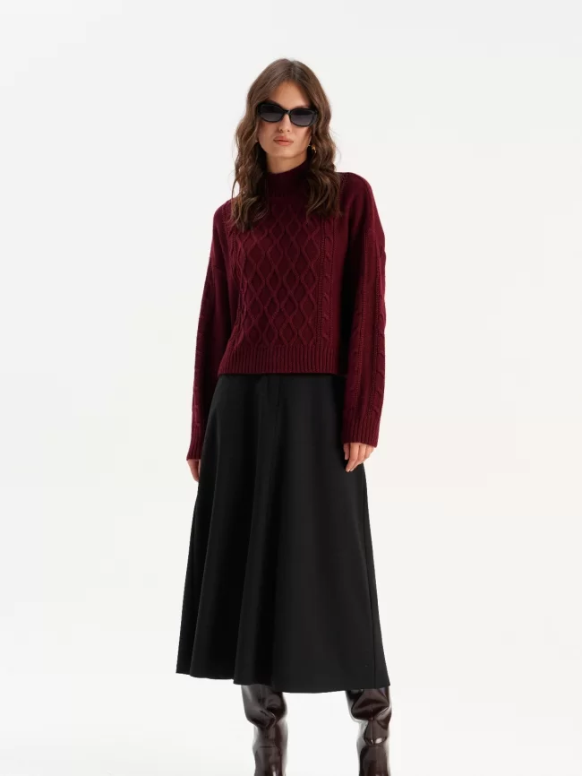 Джемпер женский (цвет: бордовый) фото 5